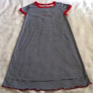 Vintage Gymboree Cherries striped night gown Sz M4